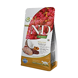 N&D Quinoa Skin & Coat Bıldırcın Etli, Hindistan Cevizi & Zerdeçallı Yetişkin Kedi Maması (1,5 kg)