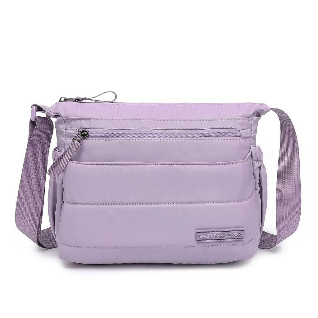 Smart Bags Yumuşak Kumaş Askılı Postacı Kadın Çantası - Lila