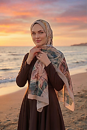 Spring mermer desen şal