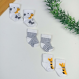 3 Parça Yeni Doğan Çorap Seti - Zürafa
