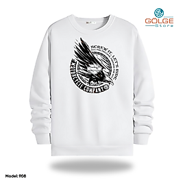 Motorcu Model Bisiklet Yaka Erkek kadın Slimfit Sweatshirt