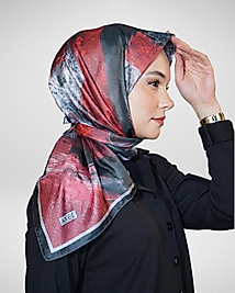 Dijital Kristal Eşarp Pastel Mermer Desenli