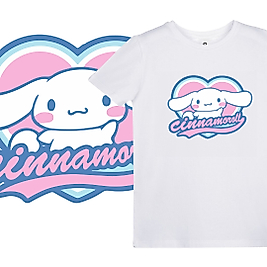 Cinnamoroll Kalpli Tasarım Baskılı Çocuk Tişört