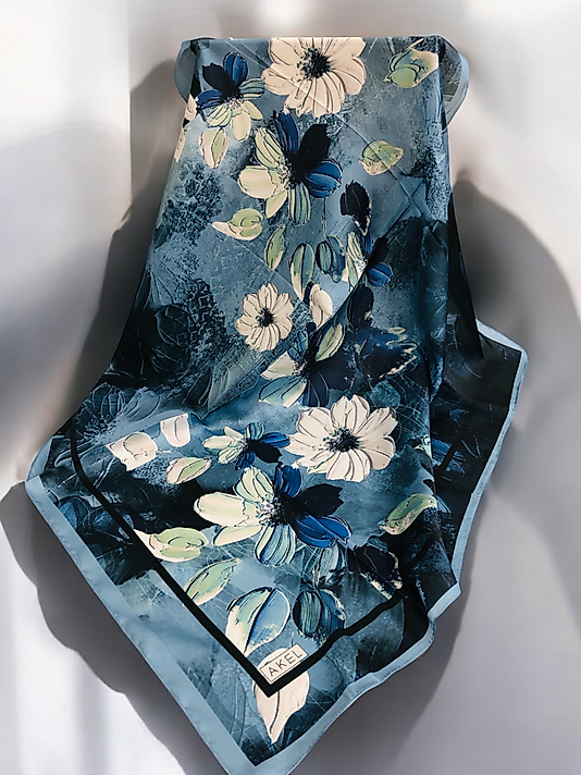 Akel Digital Kristal Eşarp  Çiçek Desen