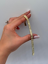 Vidalı Detaylı Klasik Zincir Bileklik