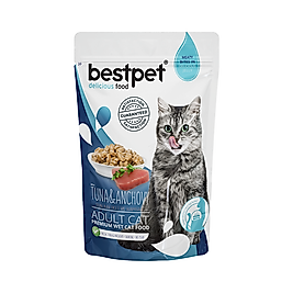 Bestpet Ton Balıklı ve Hamsili Yetişkin Kedi Konserve Maması (85 g)
