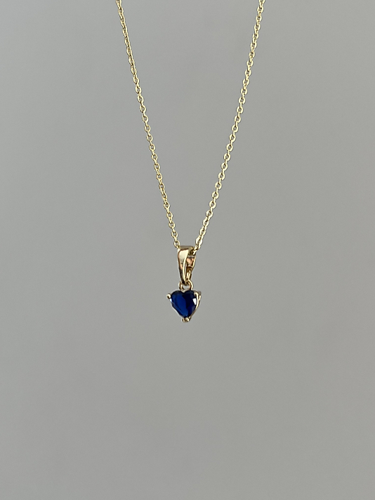 Xuping Lacivert Taşlı Kalp Kolye