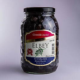 Elbey Gemlik İncisi Özel Üretim Yuvarlama Siyah Zeytin 1500 GR