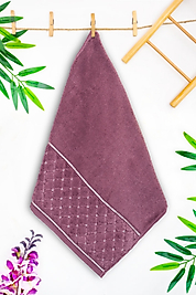 EL-Yüz-Havlusu-Yoncagül Motif Jakarlı-Bordo-enex life