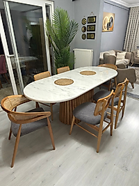 DEMET 90*200 MASA TAKIM - HASIRLI ZİON GAZEL SANDALYE