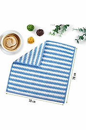 3 Adet Mikrofiber Bez 28x30, Süper Emici Mercan Polar Kumaş, Koku Yapmaz, Nem ve Bakteri Önler Çeyiz