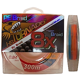 Tornado 0,24 mm 8x 300 m İp Misina (Multicolor)