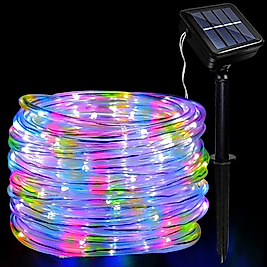 Solar Enerjili Neon Rgb Led Dış Mekan Bahçe Teras Balkon Ağaç Aydınlatması Animasyonlu(10 METRE)