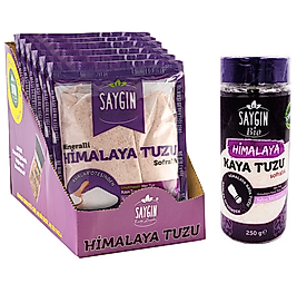 SAYGIN HİMALAYA TUZU 500 GR. SOFRALIK 6'LI PAKET + 250 GR. TUZLUK HEDİYE