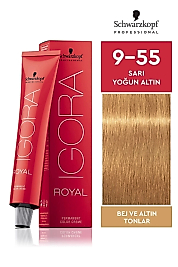 İGORA ROYAL SAÇ BOYASI 60 ML.  (9-55 SARI YOĞUN ALTIN)