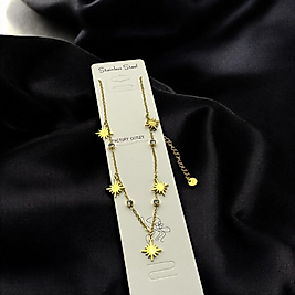 Çelik kolye gold 45 cm