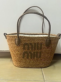 Jüt Mıu Mıu Brown Ağzı Büzgülü Omuz Çanta