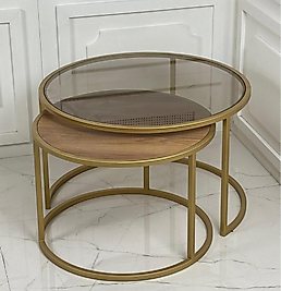 RUBBY ORTA SEHPA (Gold Ahşap Tabla)