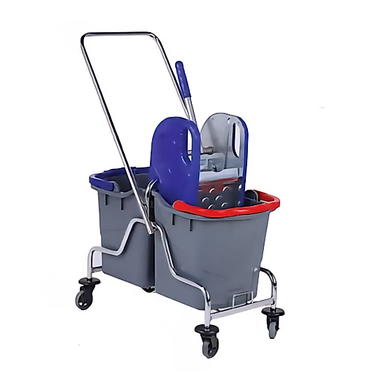 Çift Kovalı Metal Krom Çelik (Nossa) Presli Temizlik Seti ( KDV DAHİL )