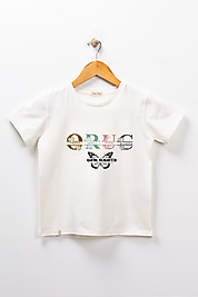 Yetişkin Kısa Kollu Bisiklet Yaka "Oruç" Kelebek Baskılı Tişört Mevsimlik Pamuklu