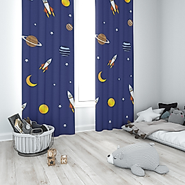 Minibabyrooms Uzay ve Seksek Temalı Fon Perde