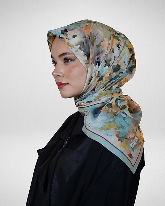 Spring Eşarp Pastel Çiçek Desenli