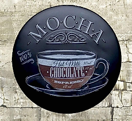 MOCHA DEKORATİF RETRO METAL PLAKA