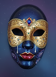 Premium Fiberglass Duvar Maskesi – Altın Detaylı Sanatsal Tasarım