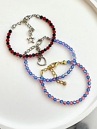 3lü Kristal Boncuk Bileklik Set