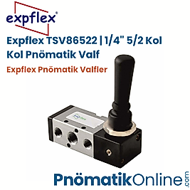 Expflex TSV86522 | 1/4" 5/2 Kol Kol Pnömatik Valf