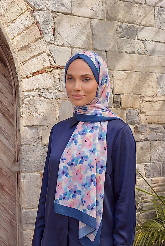 ALFA SİLK ŞAL PASTEL ÇİÇEK DESEN-2