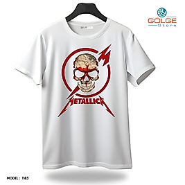 Rock and Roll & Metallica Tarzı Baskılı Oversize Unisex Tişört