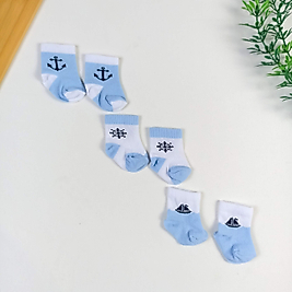 3 Parça Yeni Doğan Çorap Seti - Yelken