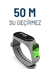 Gri Hulk Figürlü Su Geçirmez Dokunmatik Led Ekranlı Dijital Çocuk Ve Genç Kol Saati (Mavi)