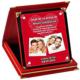MİRACİX BS74 Kırmızı Plaket 15x20 Cm Kişiye Özel