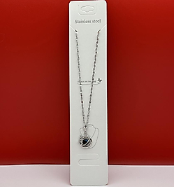 Küçük gezegen figürlü çelik kolye silver