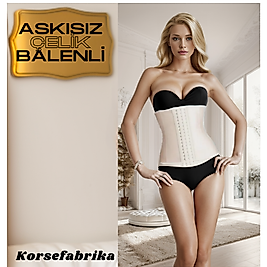 Korsefabrika Kadın Ten Lateks Askısız Bel Ve Karın Toparlayıcı Korse