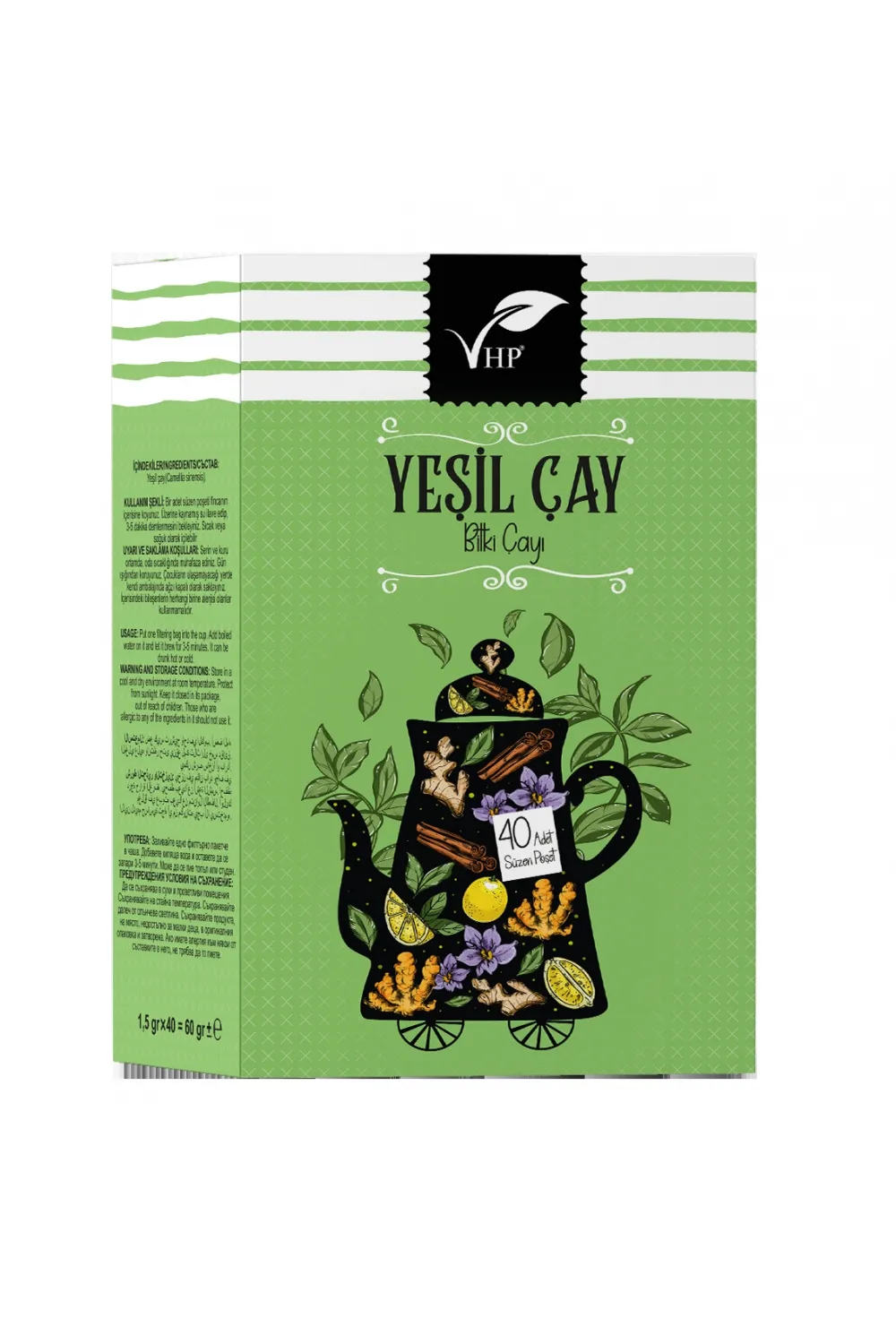VHP YEŞİLÇAY POŞET ÇAY 40 LI