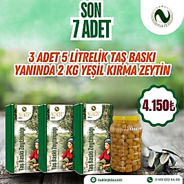 15 LİTRE ZEYTİNYAĞI YANINDA 2 KG YEŞİL ZEYTİN HEDİYELİ