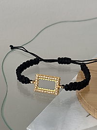 Makrome ipli gram altın uyumlu bileklik