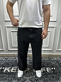 Süper Baggy Kot Pantolon Siyah - Vms