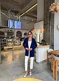 Oversize ,Yumuşak Standart Beden Lacivert Kazak