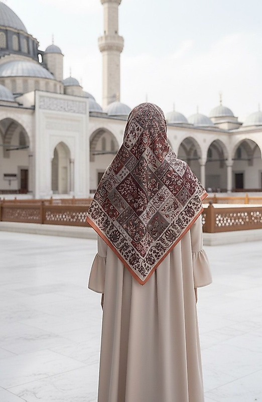 Osmanlı Desen Büyük Boy Pamuklu Soft Eşarp