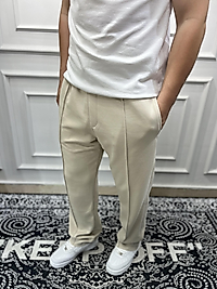 Çim Detaylı Baggy Eşofman Krem - Kps