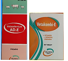 VETAKOMBİL- E (50 TABLET) + AD3-E (100 ml) BÜYÜKBAŞ VE KÜÇÜKBAŞ HAYVANLARINIZ İÇİN