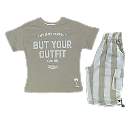 Erkek Çocuk 2'li Takım Outfit Beige