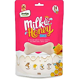 Dentalight Süt ve Ballı Köpek Ödül Kemikleri 220 Gr