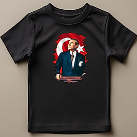 Ulusal Baskılı Normal Kalıp  Çocuk Tişört