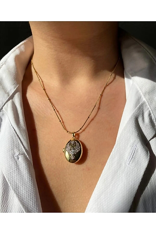 Uzak Şehir Anka Kuşu Alya Çelik Kolye gold 316L paslanmaz çelik