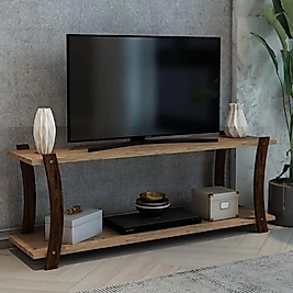 Lova Ahşap Raflı Televizyon Sehpası, Televizyon Ünitesi / Tv Ünitesi, Tv Sehpası / 120x30 Cm ( Atlantik Çam )